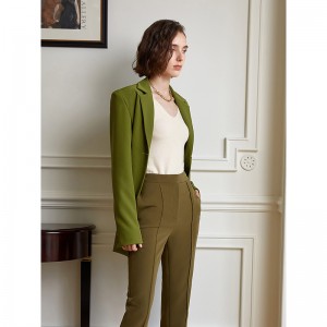 Custom design blazer women green