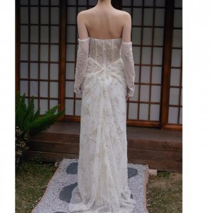 Customi Lace Embroidered Long Evening Gowns Factory