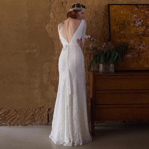 Customized Bridal Lace Fishtail Wedding Dress Manufacturer