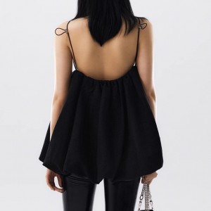 Customized Halter Deep V-Neck Mini Dress Top Factory