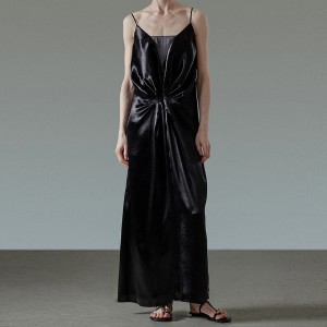 Customized Satin Silk Elegant Halter Long Dress...