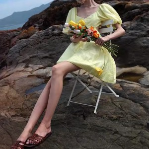 Customized Seaside Beach Dress Bowknot Backless Mini Dresses