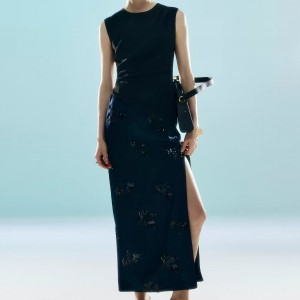 Customized Sequins Fashion Midi Skirt Manufacturer