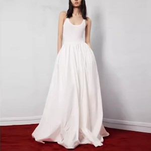 Customized White Elegant Casual Long Dress Factory