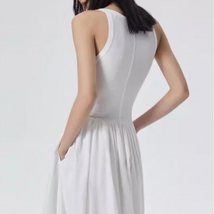 Customized White Elegant Casual Long Dress Factory
