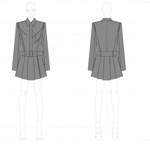 Customized Zipper Split Shirt Dresses Manufacturer