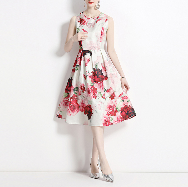 Design Printed Elegant Dresses Women Summer Manufacturer