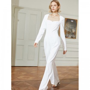Factory wholesale Spring Clothes For Women - Design square neck long sleeve jumpsuit female wide leg – Auschalink