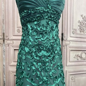 Embroidered Lace Luxury New Fashion Designer Dresses Exporter