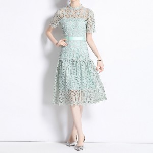 Embroidered Lace Midi Dress Manufacturer