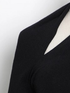 Off Shouder Black Sweater Fashion Designer Tops