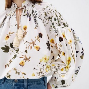 Floral Printed Blouse Top Women Manufacturer