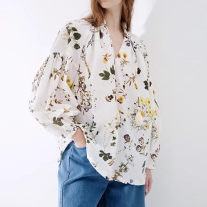 Floral Printed Blouse Top Women Manufacturer