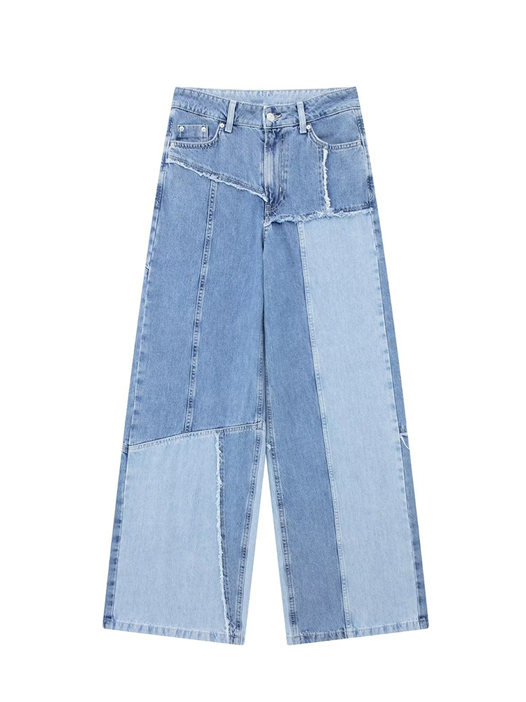 Hit Color Denim Best Straight Jeans Outfit Exporter