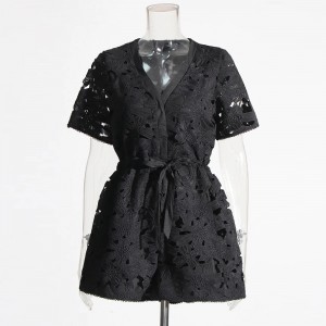 Hollow Out Lace Playsuits Manufacturer Wholesale