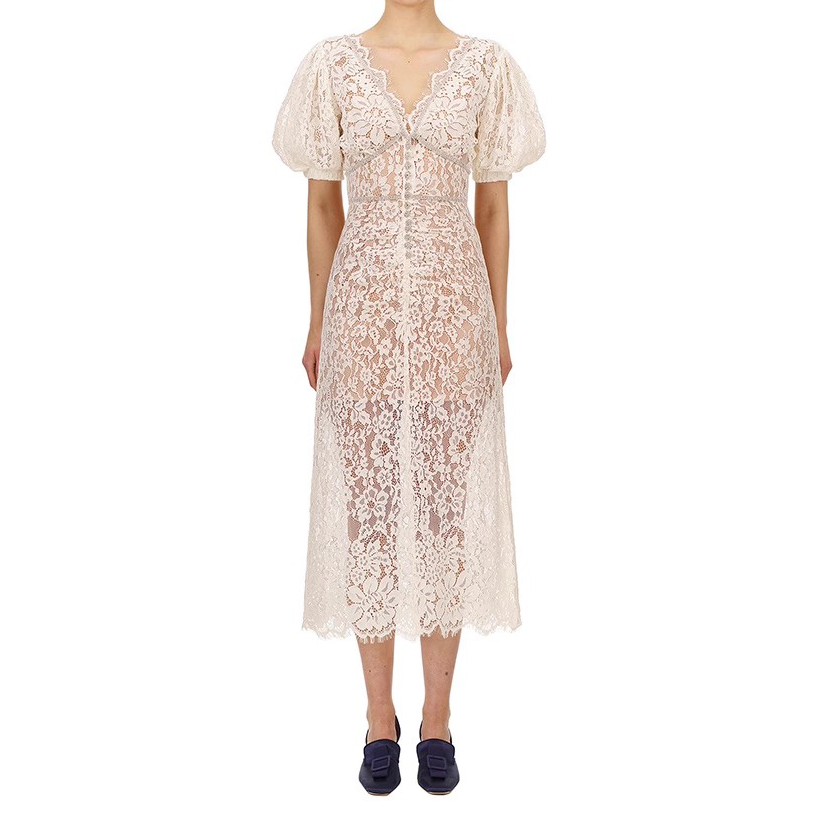Lace Elegant Midi Casual Dress Manufacturer