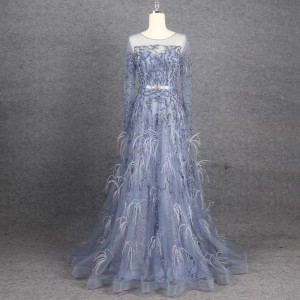 Luxury Feathers China Fancy Formal Dresses Company