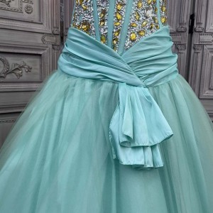 Mesh Beaded Maxi Wholesale Evening Gown Dress Elegant
