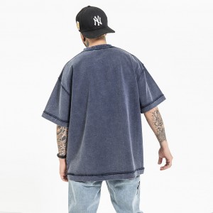 Washed 270g Oversize Solid Short Sleeve Tee