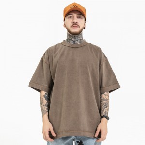 Washed 270g Oversize Solid Short Sleeve Tee