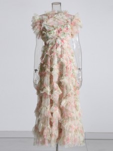Lace Elegant Custom Grown Woman Dress Supplier
