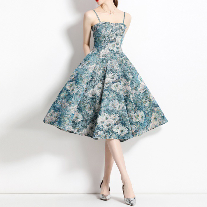 Printed Casual Elegant Halter Design Dress Manufacturer