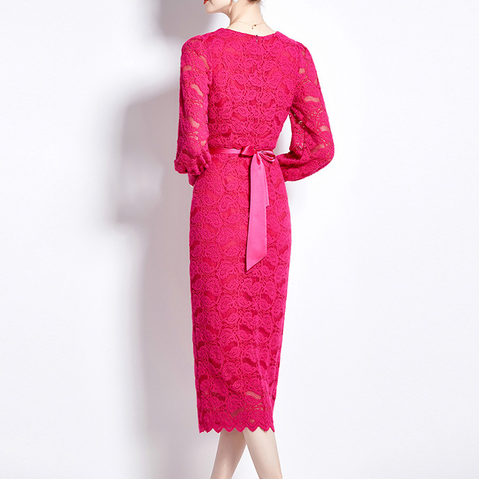 Rose Custom Lace Dress Manufacturer