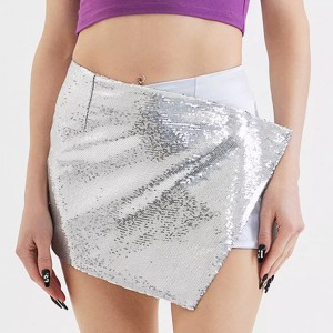 Silver Sequins Sexy Wrap Skirt Manufacturer