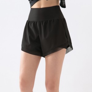Sports Fitness Yoga Quick Dry Fake Two Piece Shorts
