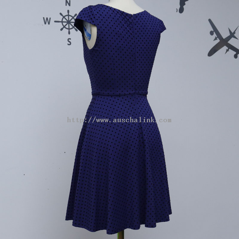 Discount wholesale Custom Maternity Dress - 2022 New Short Sleeve Polka Dot High Waist Flared Casual Dress for Women – Auschalink