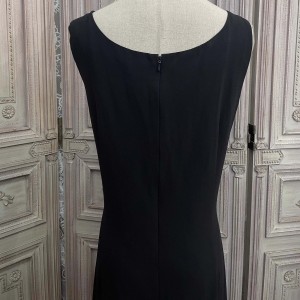 Black Simple Long High-Quality Summer Party Wear Dress