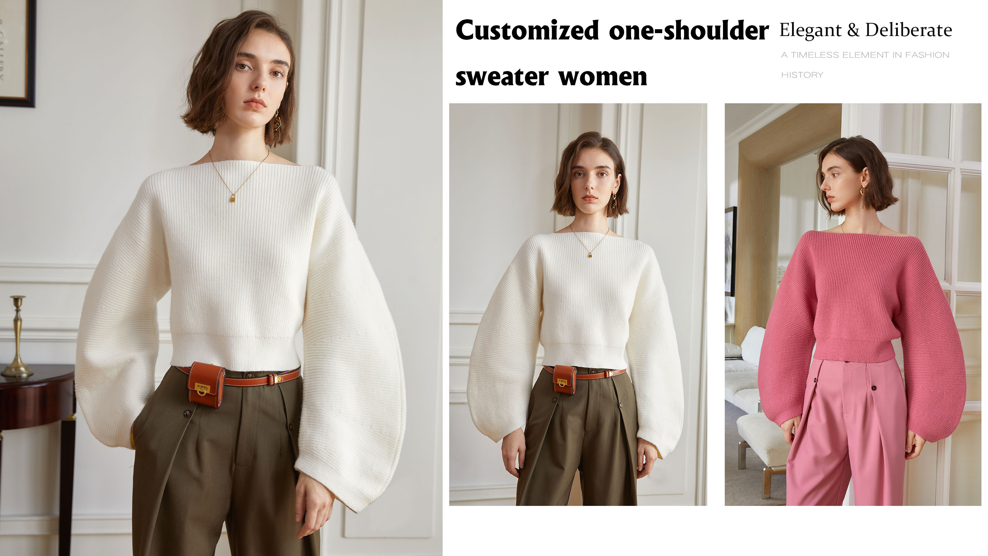 Best Customized one-shoulder sweater women Company – Auschalink