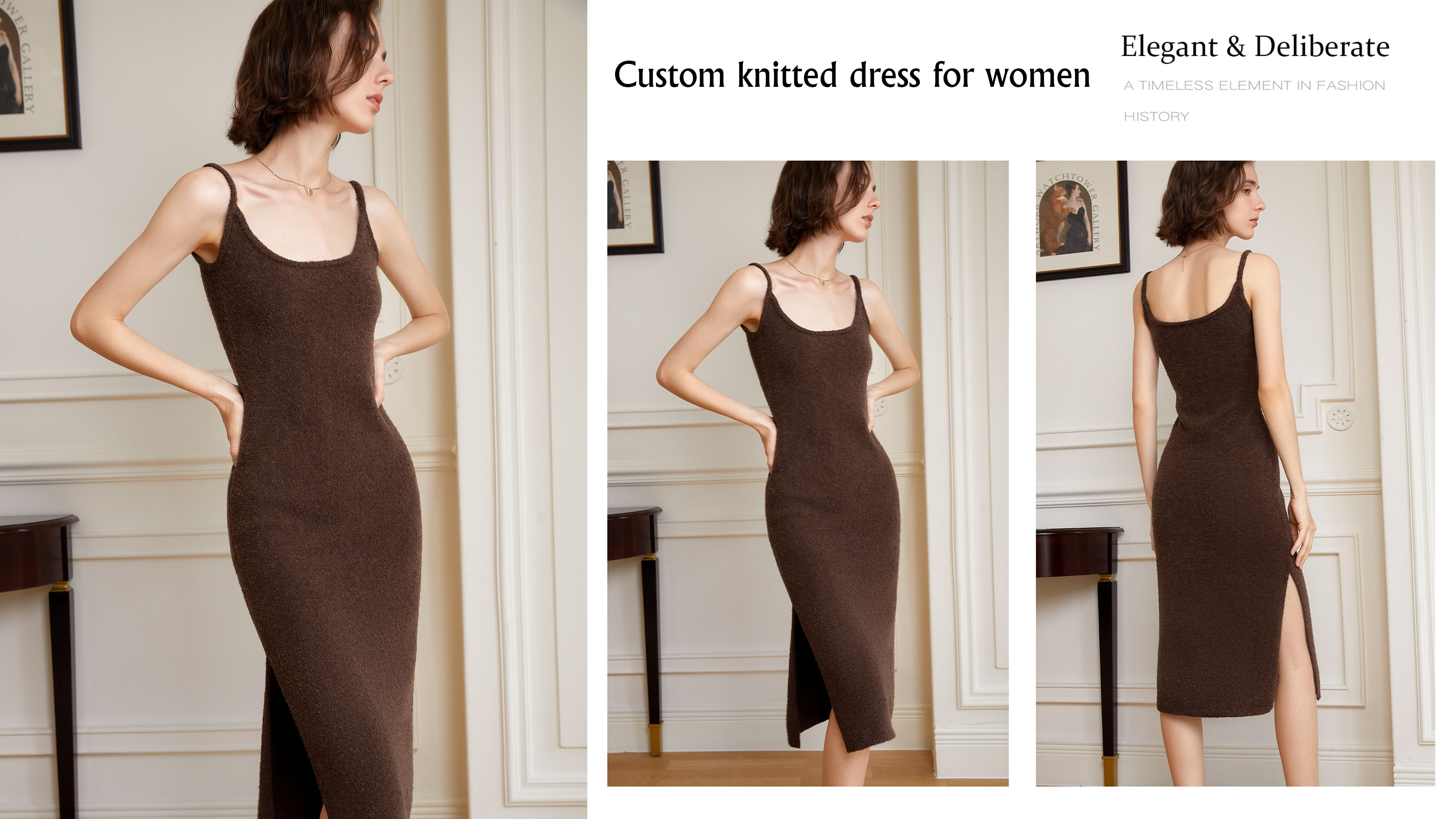 Custom knitted dress for women