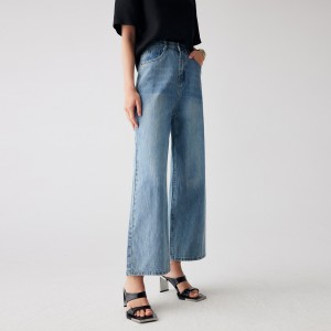 Wash Jeans Women High Waist Loose Straight Casual Pants
