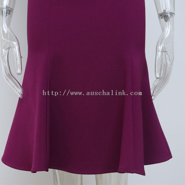 Sequin Dress - AUSCHALINK Design Short Sleeve Boat Neck Metal Zipper High Waist Lotus Leaf Hem Elegant Dress for Women – Auschalink