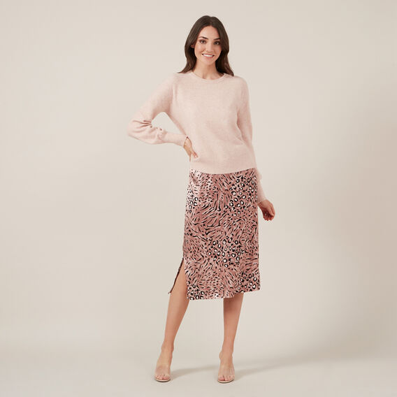 Elegant Leopard Print Skirt Lady