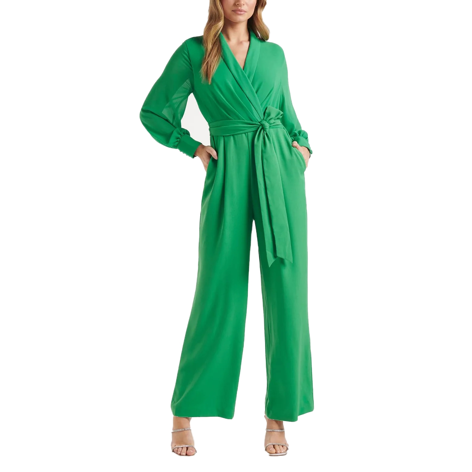 Green Plus Size Jumpsuit One Piece Elegant Lady