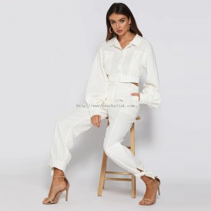 Sports Cotton White Jacket And Trousers