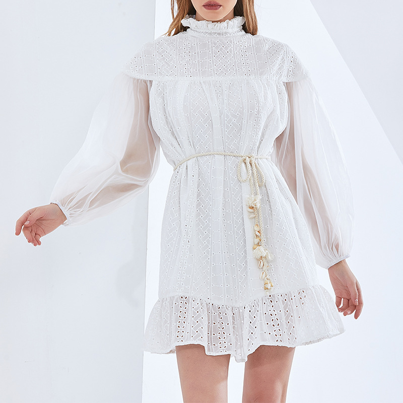 Special Design for Dress Distributors - Fashion Chiffon Elegant Stand Collar Dress – Auschalink
