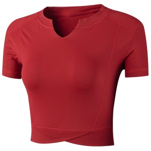 Fitness Quick Dry T-Shirt Tops Yoga Stretch Sexy Sports