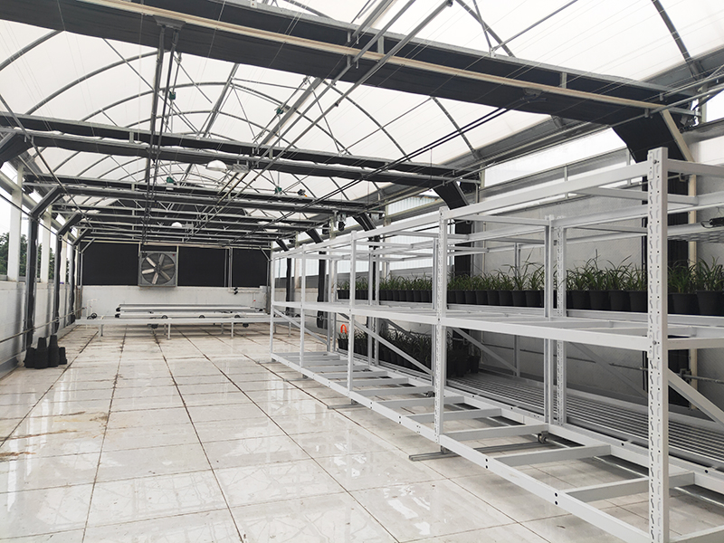 Agriculture Light Deprivation Greenhouse Blackout Greenhouses Tunnel Green House with Cooling Pad and Exhaust Fans for Hemp Growing-PBSG007