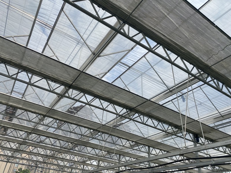 High end intelligent control Venlo glass greenhouses With full top open windows