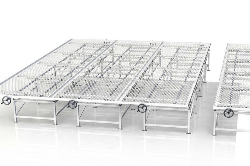 New Farming Technology Baby Plants Commercial Rolling Nursery Tables For Greenhouse Growth