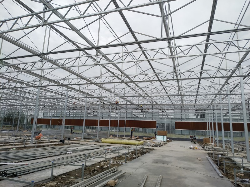 Kilang Termurah China Multi-Span Arch/Venlo Type Polycarbonate Board/PC/Glass Greenhouse for Commercial Market /The Belt and Road Initiative/Timun/ Lettuce/ Penanaman Lada-PMV006