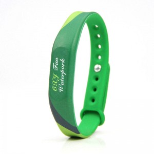 Bracelet NFC en silicone personnalisé 13.56mhz, étanche, puce rfid nfc 14443A, bracelets sociaux nfc