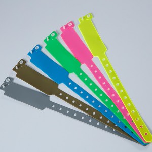 Individueller Logodruck auf Einweg-Armbändern aus weichem RFID-PVC für Veranstaltungen