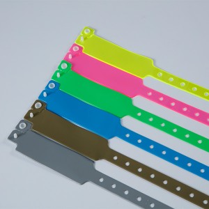 Custom Logo printing on Soft RFID PVC Disposable wristbands for Events