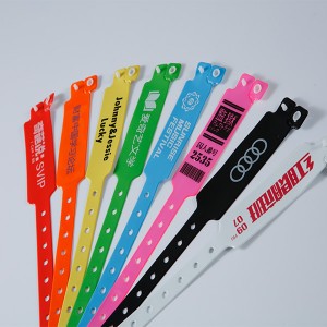 Custom Logo printing on Soft RFID PVC Disposable wristbands for Events