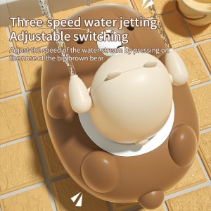 Infant Bathroom Bathtub Suction Cup Shower Head Toddler Water Sprinkler Baby Shower Electric Cartoon Bear Water Play Toy Set