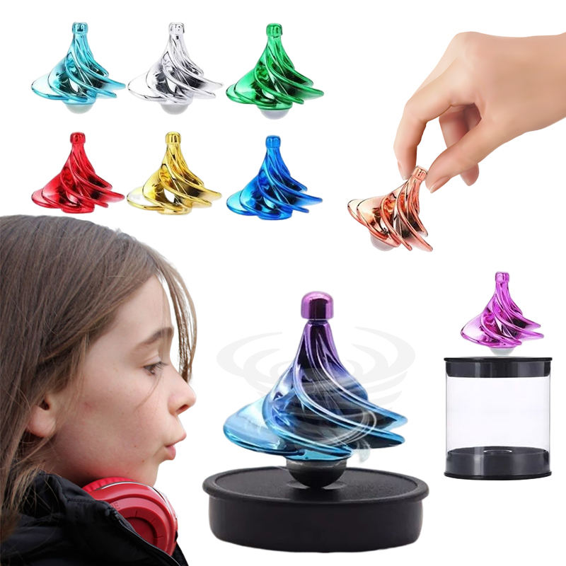 Introducing the latest in creative technology: the Wind-driven Spinning Top Toy!